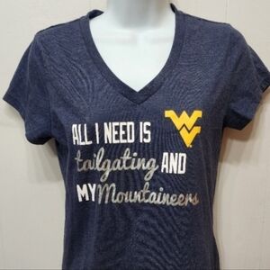 Coloseum West Virginia Shirt Medium‎ Navy Mountaineers Tailgating WVU WV C307
